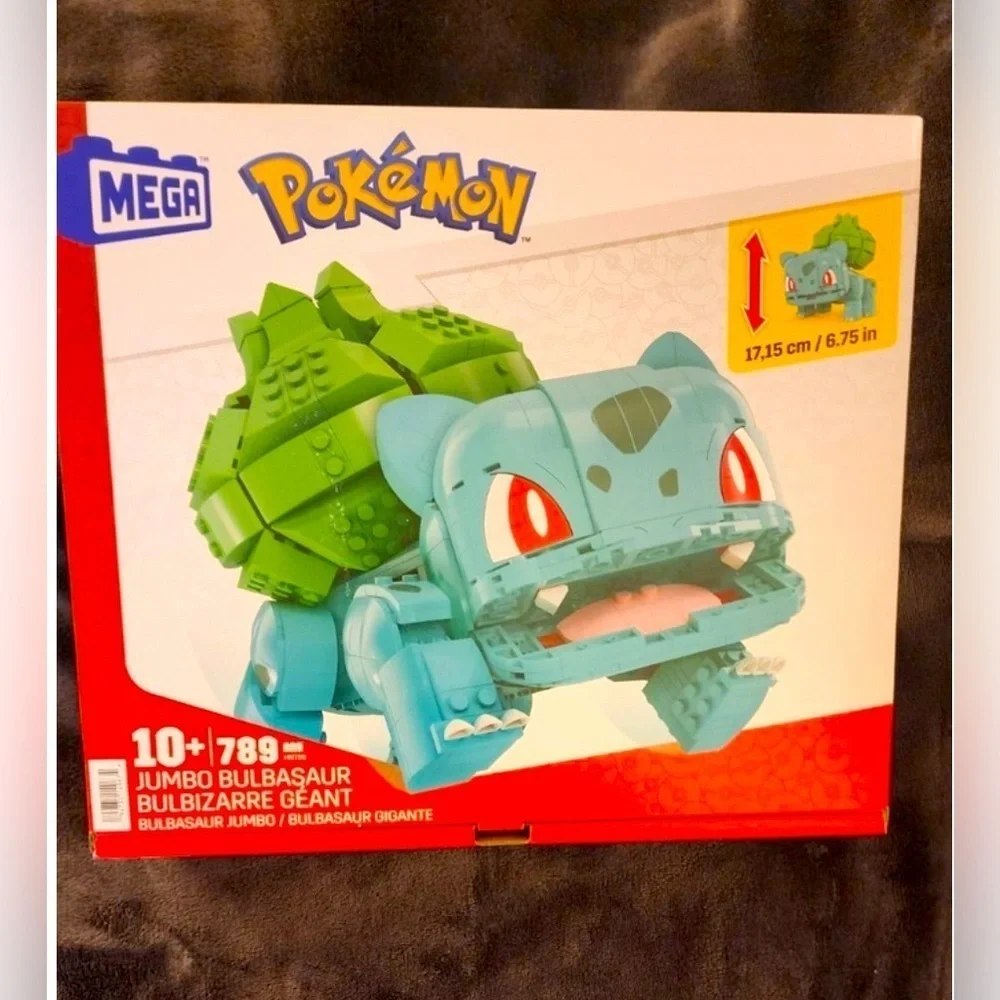 MEGA Pokemon Jumbo Bulbasaur, with 1 Action Figure - 789pcs NEW
